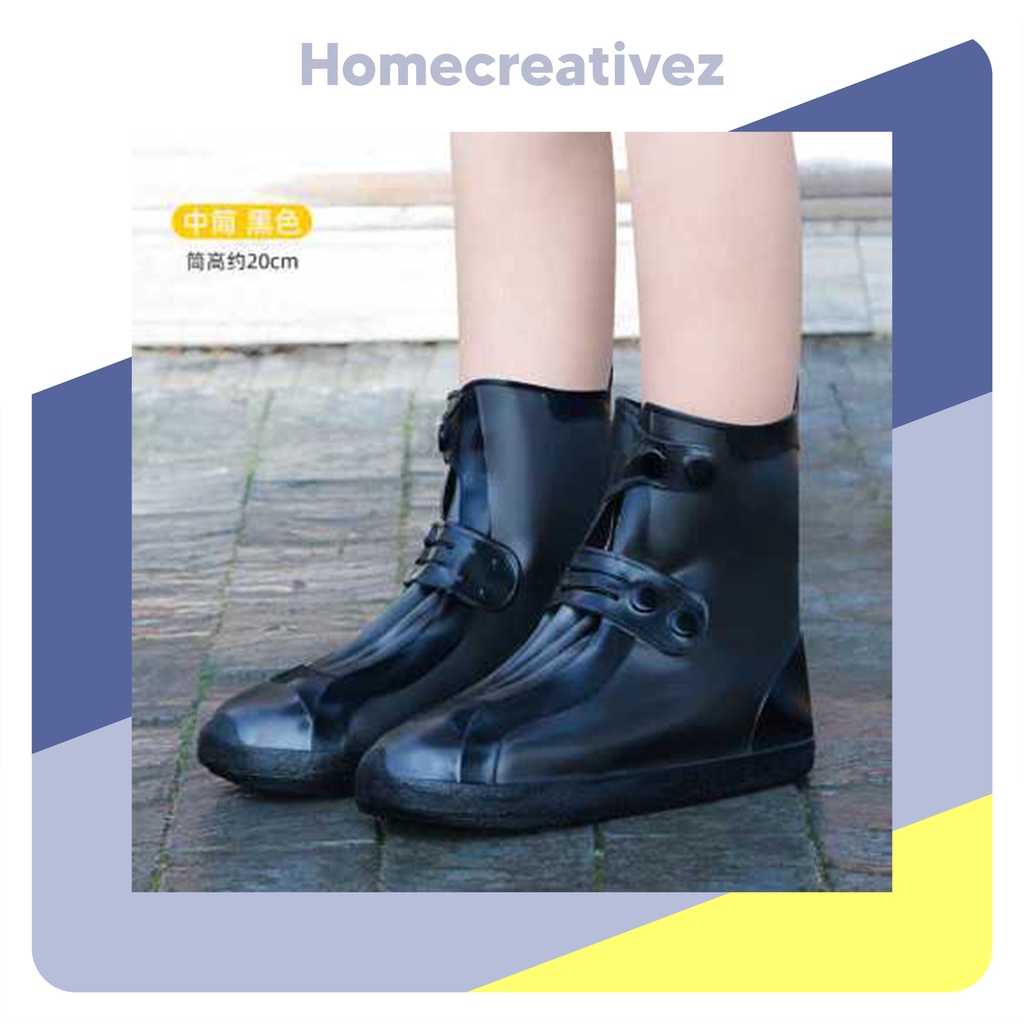 HC Cover Hujan Sepatu Non Slip Reusable Unisex / Jas Hujan Sepatu / Cover Sepatu Anti Hujan Anti Air / Rain Cover Sepatu