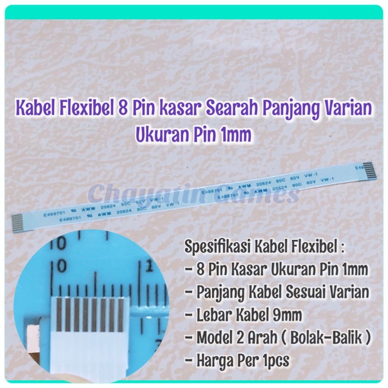 Kabel Flexibel 8 Pin Kasar Panjang &amp; Model Sesuai Varian Ukuran Pin 1mm