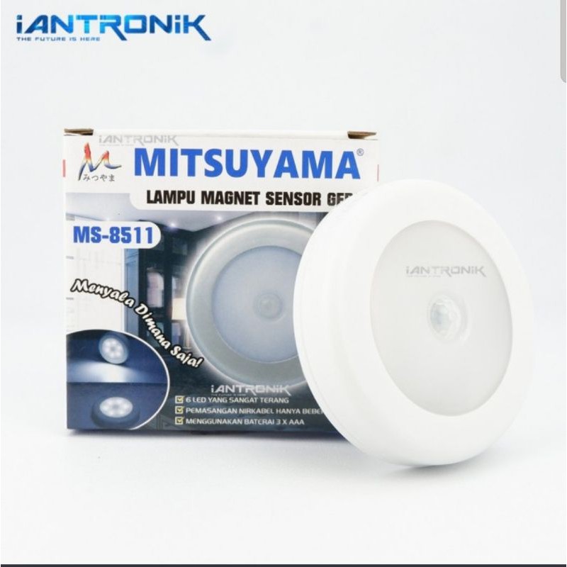 Lampu Led Sensor Gerak Otomatis Magnet Tempel tangga emergency MS8511