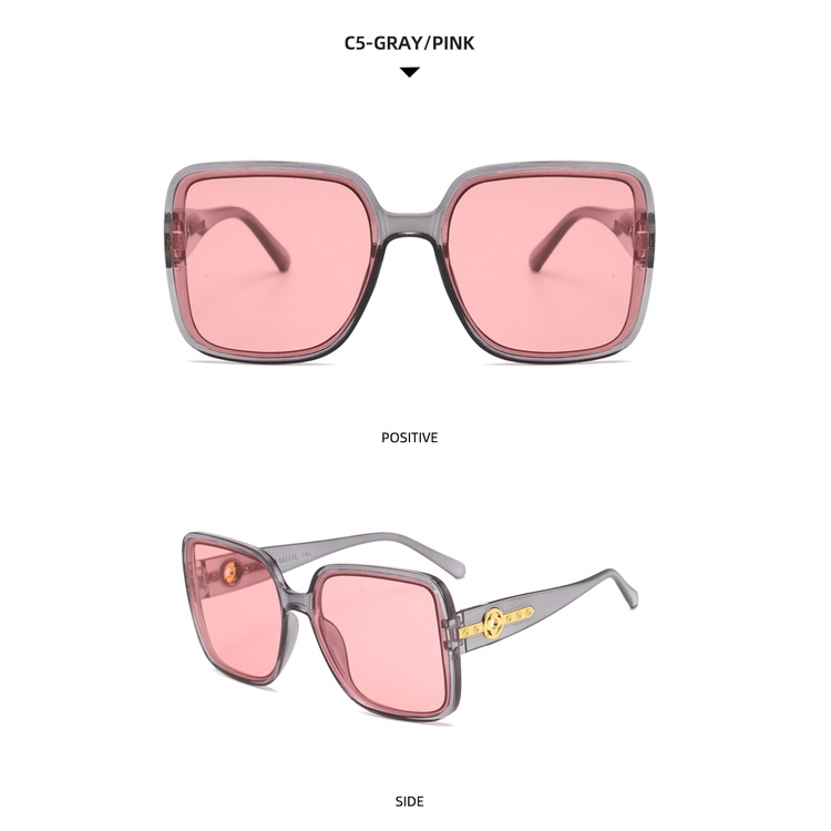 2021 new European style fashion big frame square personality sunglasses