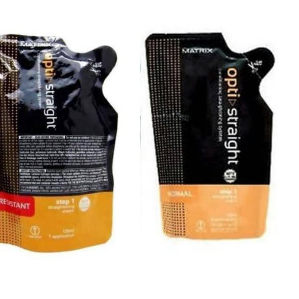 ➳ Matrix Optistraight / Opti Straight Mini 125ml step 1 dan step 2 Smoothing Rambut ➫
