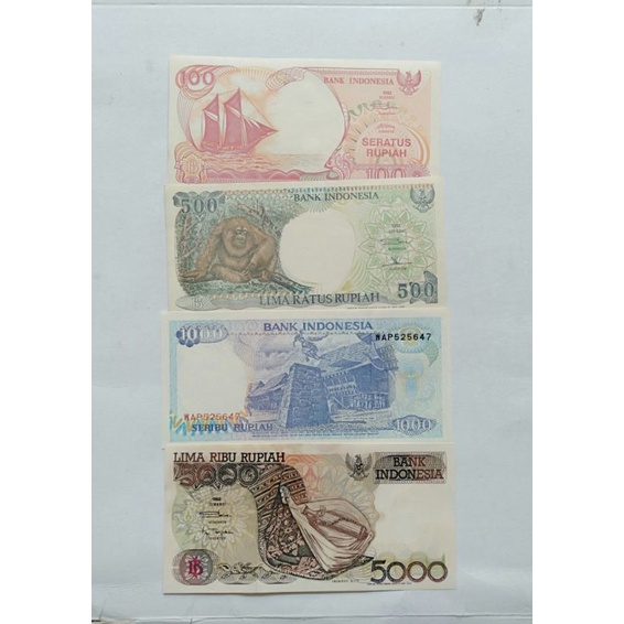 murah paket mini set tahun 90 an uang Kuno Indonesia