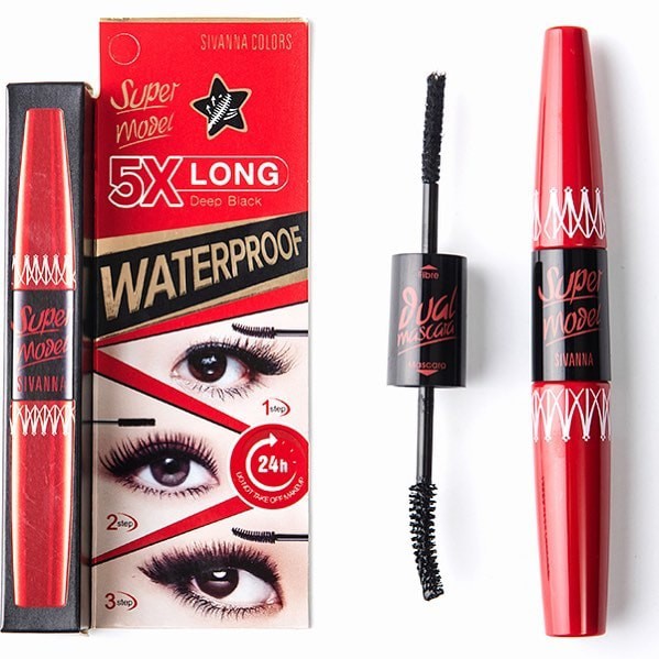 SIVANNA COLORS SUPER MODEL 5X LONG WATERPROOF MASCARA | MASKARA DEEP BLACK