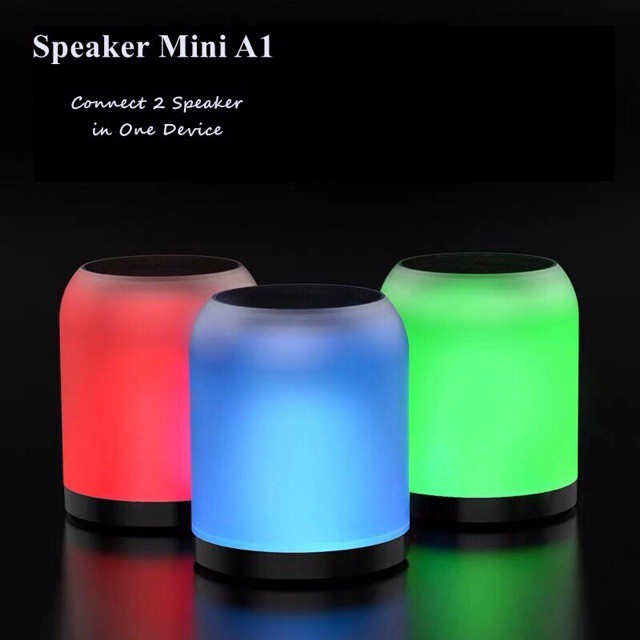 Speaker Mini A1 Bluetooth Smart NEON/Speaker NEON Bluetooth/Speaker LED Light