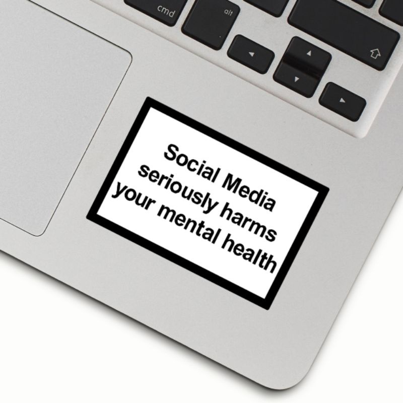 

Social media harms your mental health Sticker