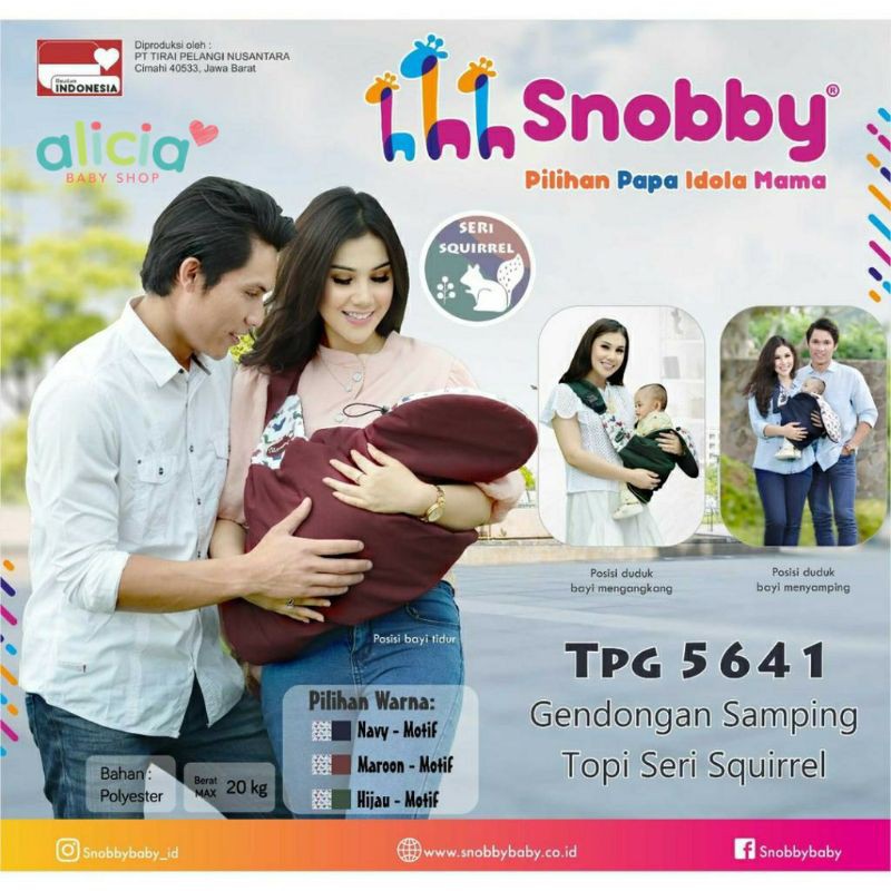 Gendongan Samping Topi Snobby Seri Squirrel Gendongan Bayi TPG5641