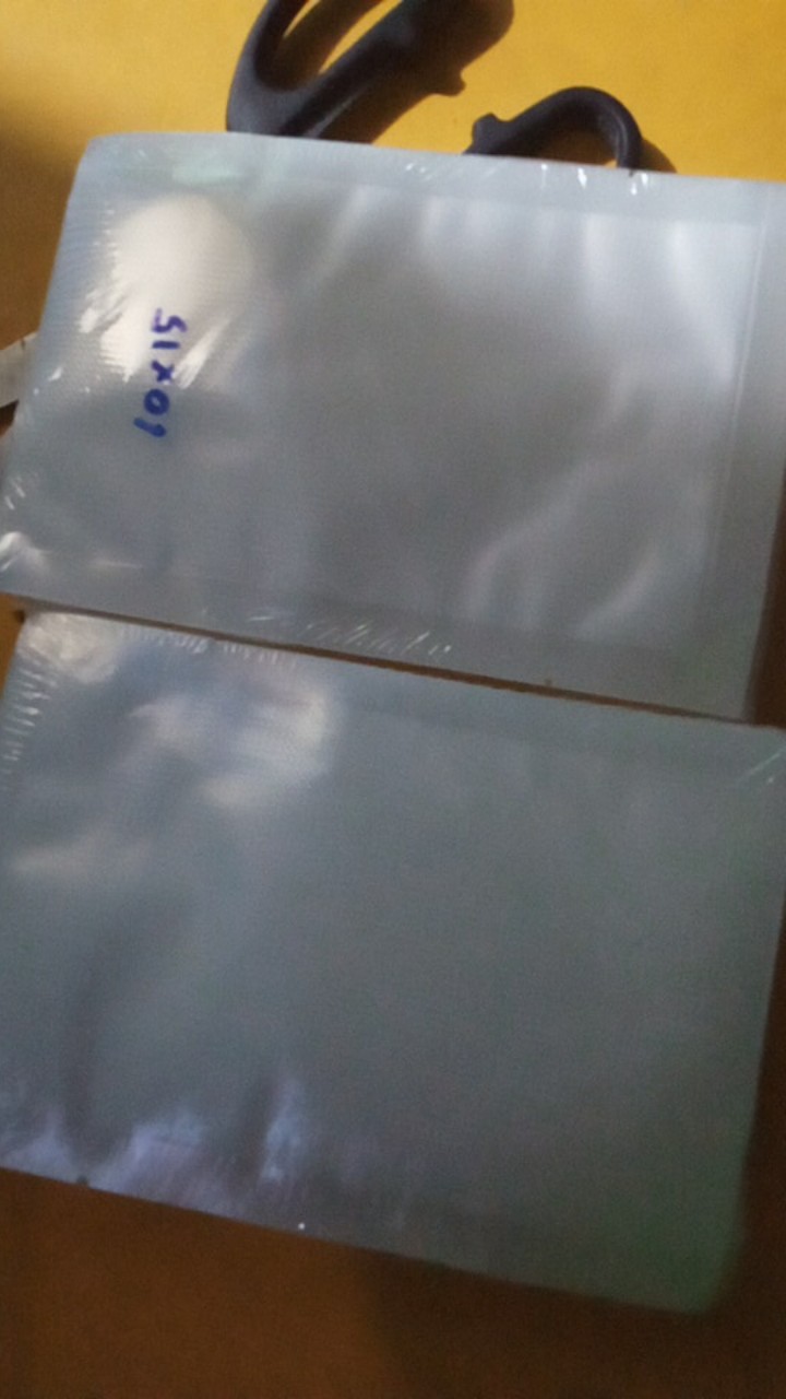 Plastik Vacuum Sealer Emboss Lembaran (10 X 15 Cm) - 100 Pcs / Plastik Vacum Embossed