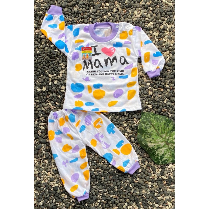 baju anak lucu murah love setelan 3-18bulan (PP 041)