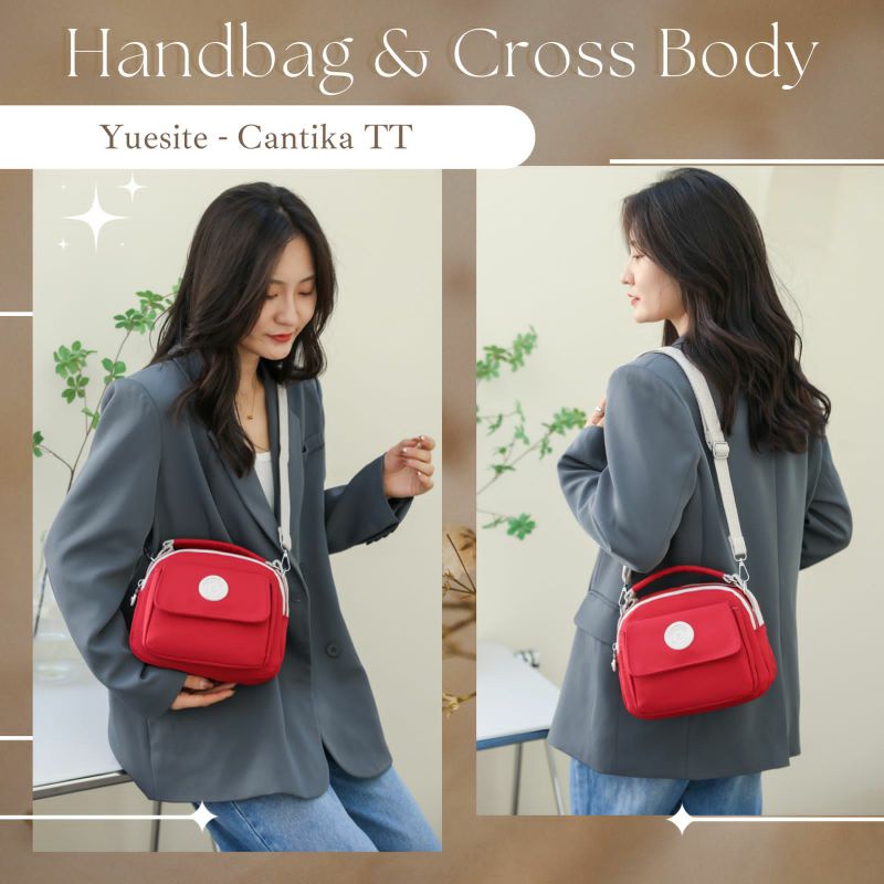 Tas wanita tenteng selempang fashion kekinian yuesite cantika original import