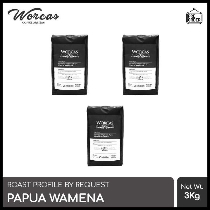 

Worcas Kopi Arabica Papua Wamena 3 Kg (Biji/Bubuk)