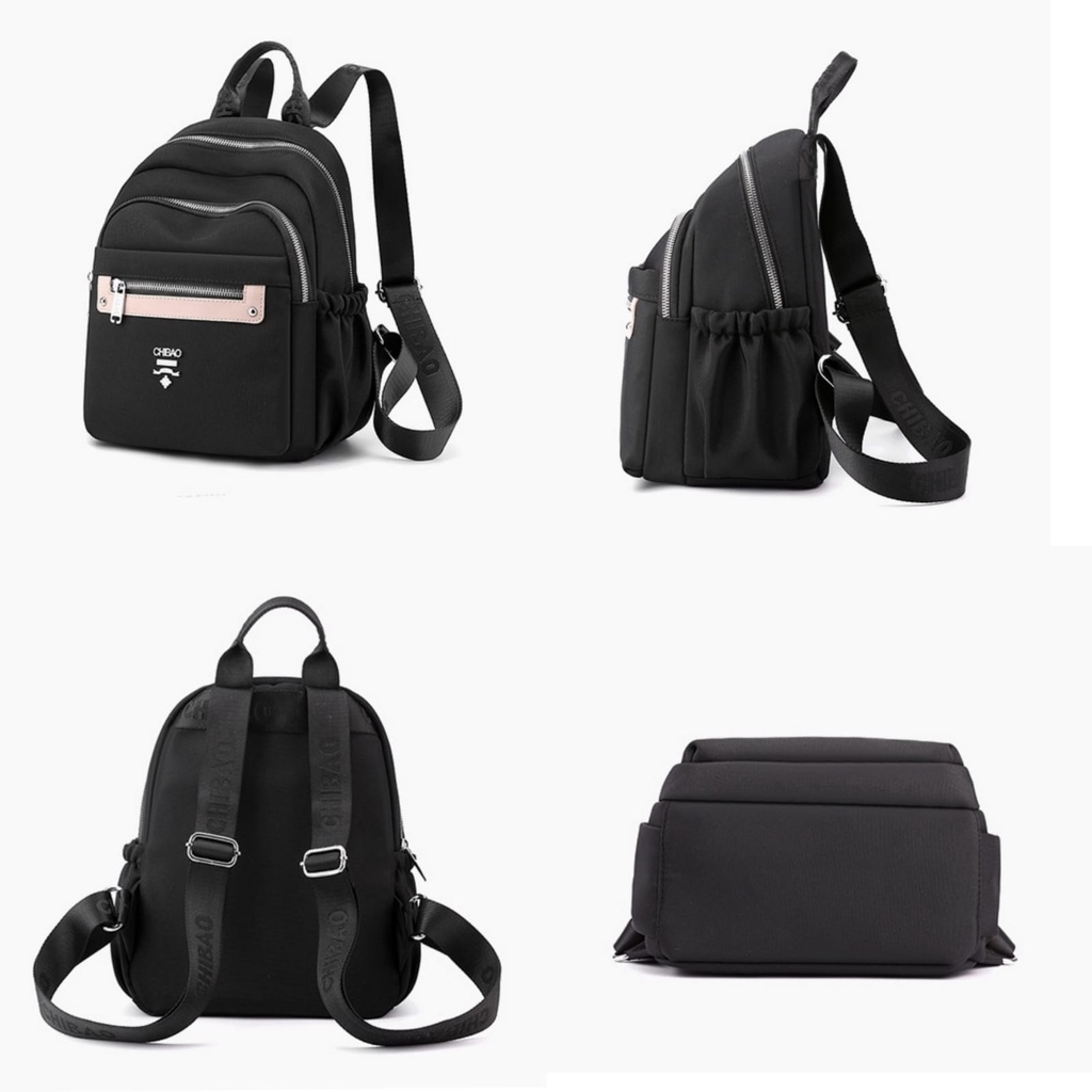 TAS RANSEL WANITA CHIBAO IMPORT HITAM OCEANA TA650B5 BACKPACK SEKOLAH KULIAH KERJA GENDONG PUNGGUNG REMAJA KEKINIAN BATAM BRANDED CEWEK PREMIUM