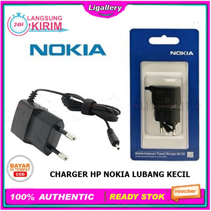 [BISA COD] Charger Hp Nokia Lubang Kecil Travel Adapter Charger Untuk Hp Nokia Serbaguna