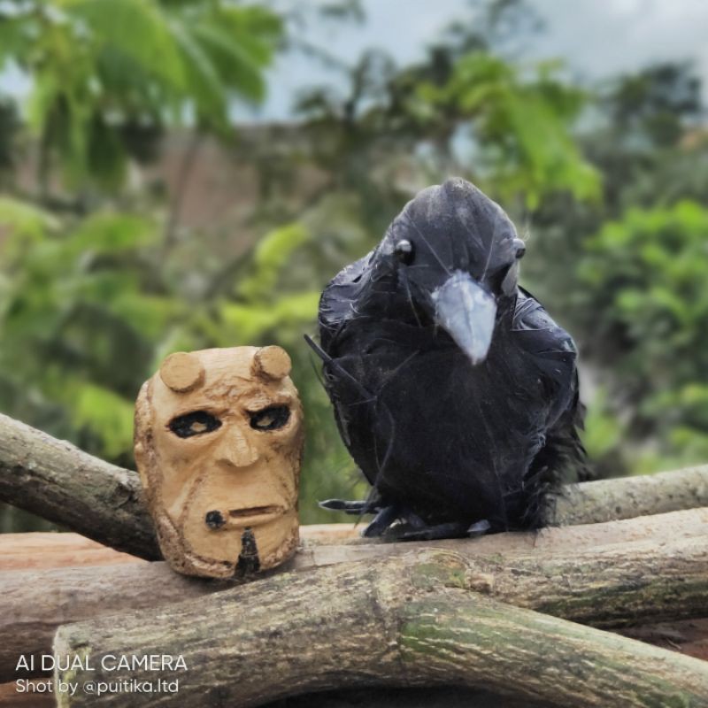 skull ring hellboy - skull ring - cincin ukir karakter hellboy - cincin kayu