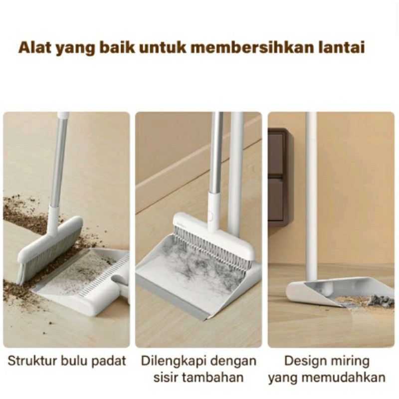 Deerma QJ100 3-in-1 Sweep and Mop Cleaning Kit Sapu Pel