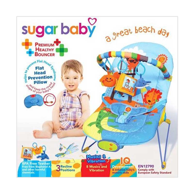 mainan bayi bouncer sugar baby 3 recline   great beach day
