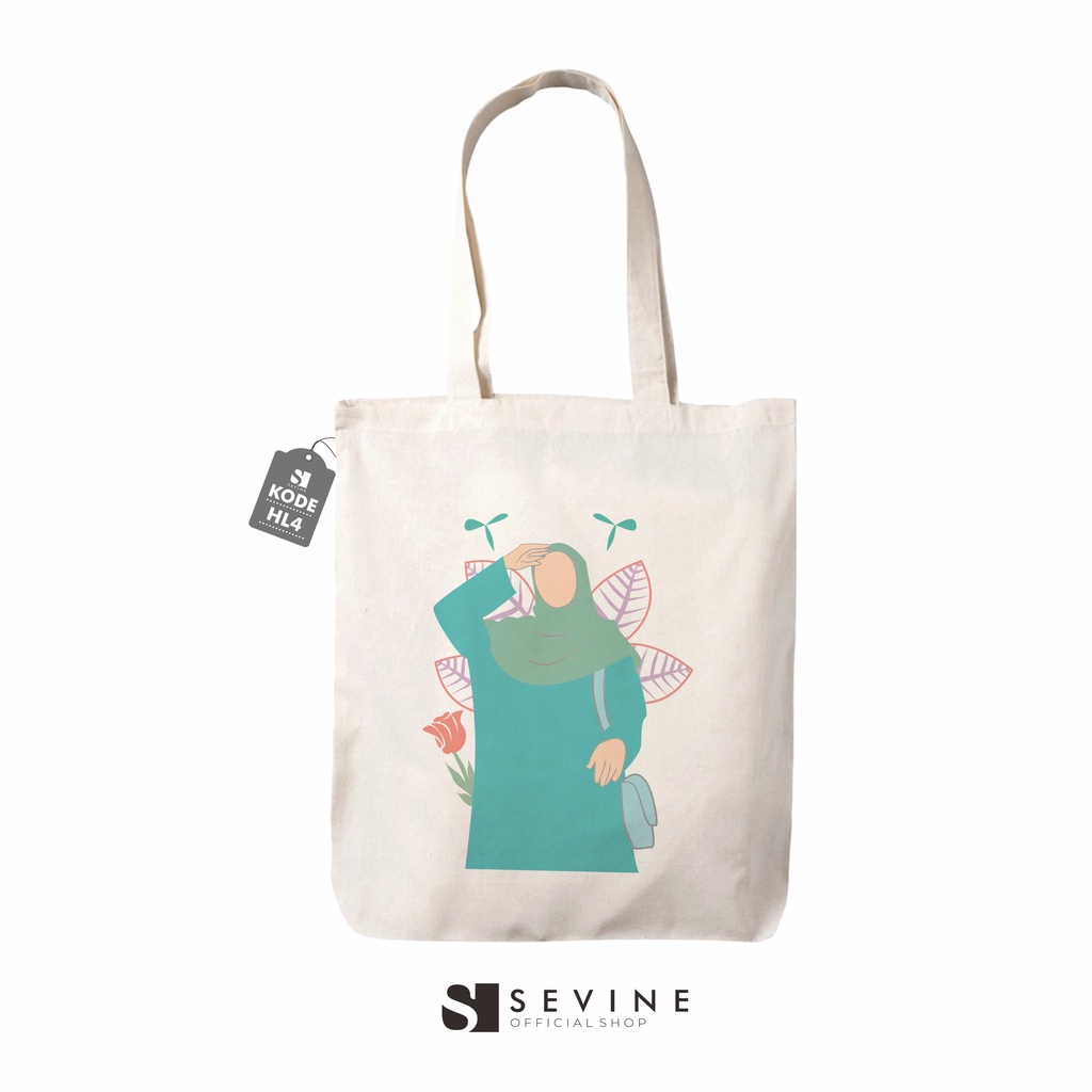 Sevine Tote Bag Resleting Tas Wanita Totebag Custom Hijab Anggun Series - HL