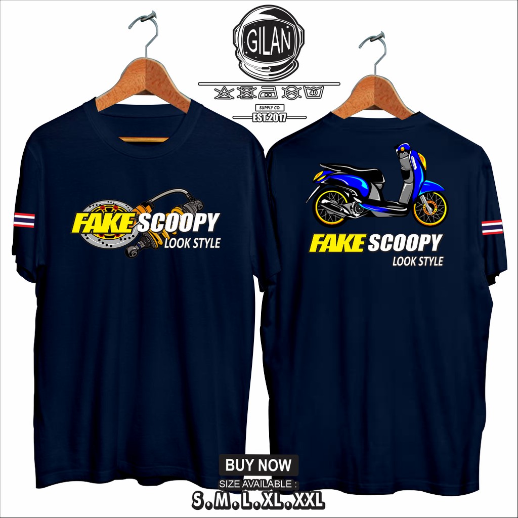 Kaos Baju FAKE SCOOPY MOTHAI THAILOOK STYLE THAILAND Kaos Otomotif - GIlan