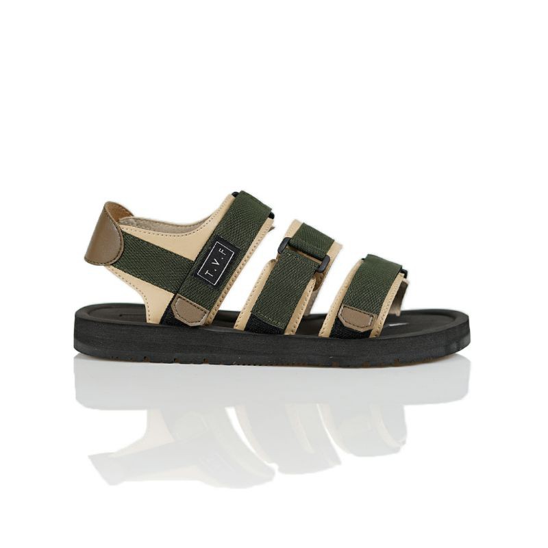 Sandal TVF Footwear Reiwal Black Cream Green