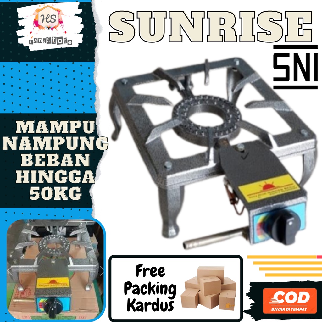 012 Kompor Cor 1 Tungku Sunrise SR 201 Auto Peralatan Rumah Tangga SNI Low Pressure Tekanan Rendah k