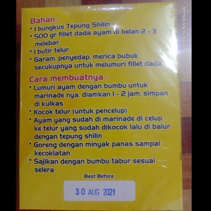 

cs01477 Am Tepung Ayam Shilin 200Gr Da01D100