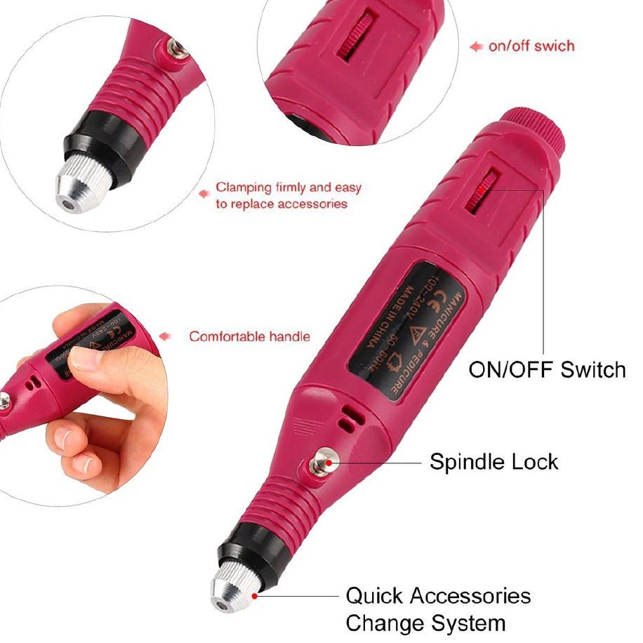 Alat Perawatan Kuku Electric Nail Drill Grinding  Manicure Machine Mesin Kikir Amplas Kuku Alat Kikir Amplas Kuku Listrik Nail Art Perawatan Kuku Original