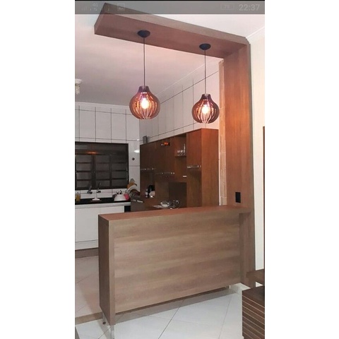 Meja Bar Minimalis Modern - Full Set 150cm - Tidak Dengan Lampu Hias - Sudah Dirakit Dan Bisa Custom