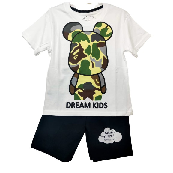 DK Setelan Anak Laki Laki /Baju Anak Laki Laki /Kaos Anak Laki Laki Bear Army Size 1-12 Tahun