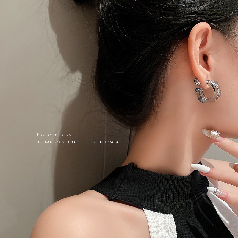 S925 Acrylic Stud Earrings Resin Vintange Lady Earring Ear Studs Jewelry Accessory As Gift