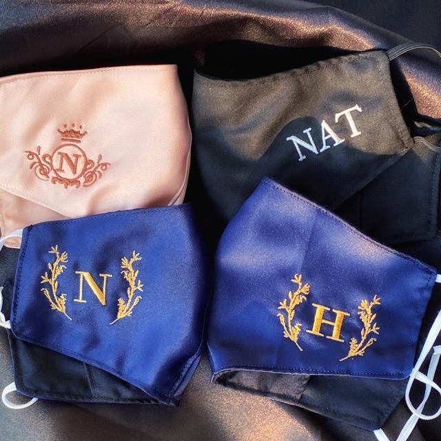 Masker bordir custom inisial