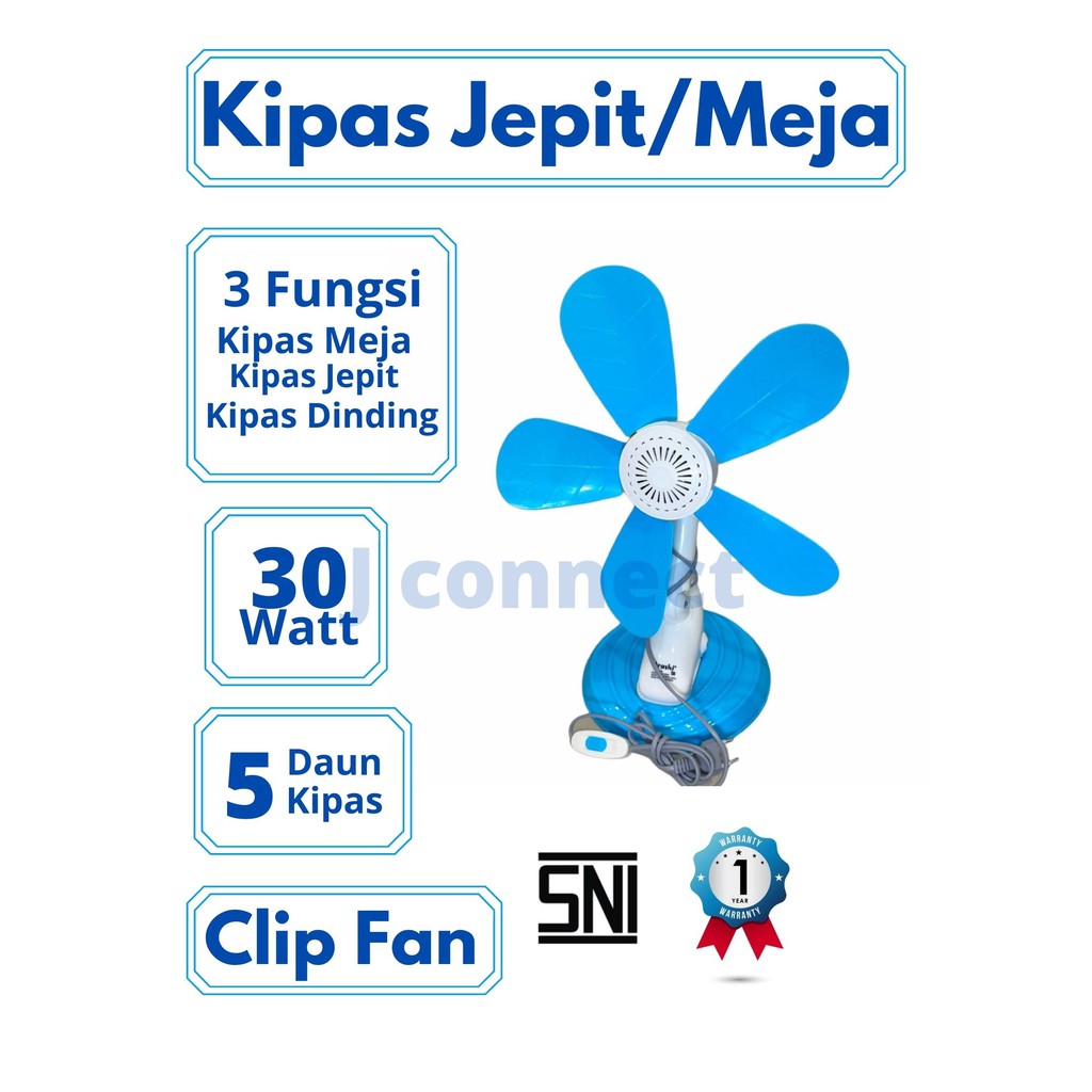 Kipas Meja/Kipas Jepit 30W/Kipas Dinding Arashi 30Watt - Kipas Angin Dinding/Kipas Angin Meja