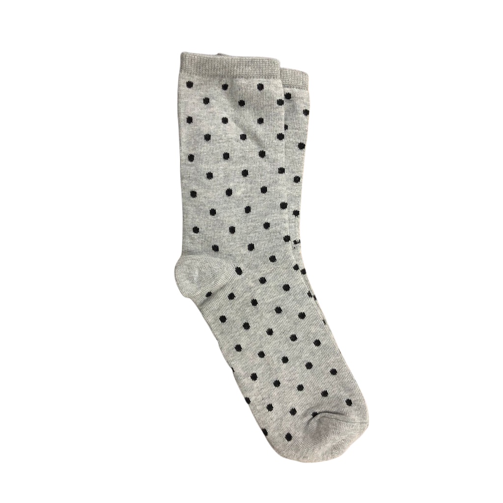 Kaos Kaki Motif Lucu-Lucu / Buah / Snack / Christmas / Snoopy / Leopard BEBAS PILIH (EXPT)-E8 Dots Abu