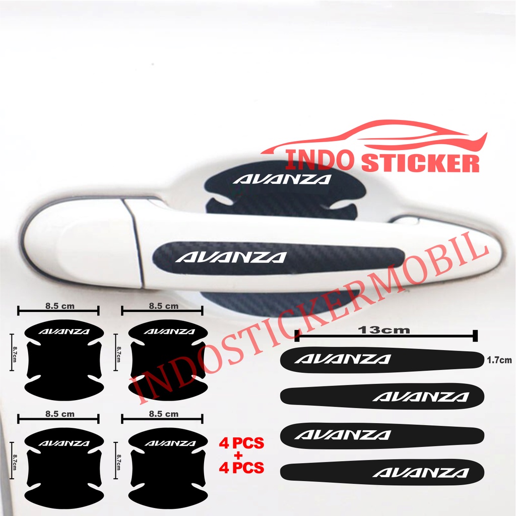 Sticker stiker pelindung handle pintu mobil avanza Sticker karbon 3d pelindung gagang pintu mobil av