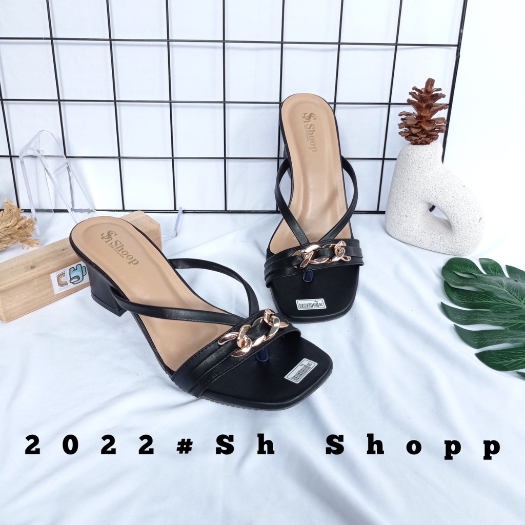 Sandal Heels Wanita Kekinian Jepit Preasi / Sandal Wanita Terbaru 2022 / Sandal Wanita Original / Sandal Hak 5 cm