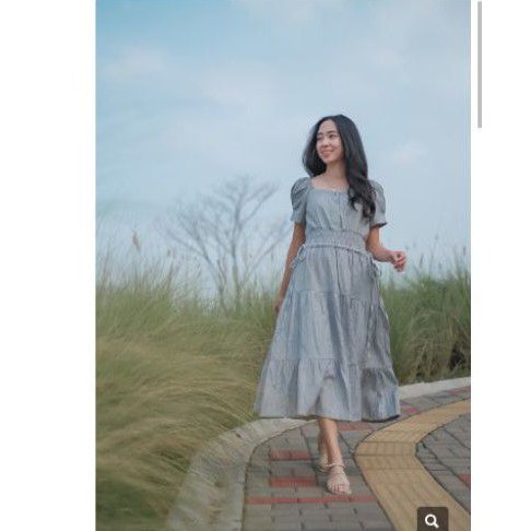 Maven Leika Dress Dim Grey All Size Ready Stock