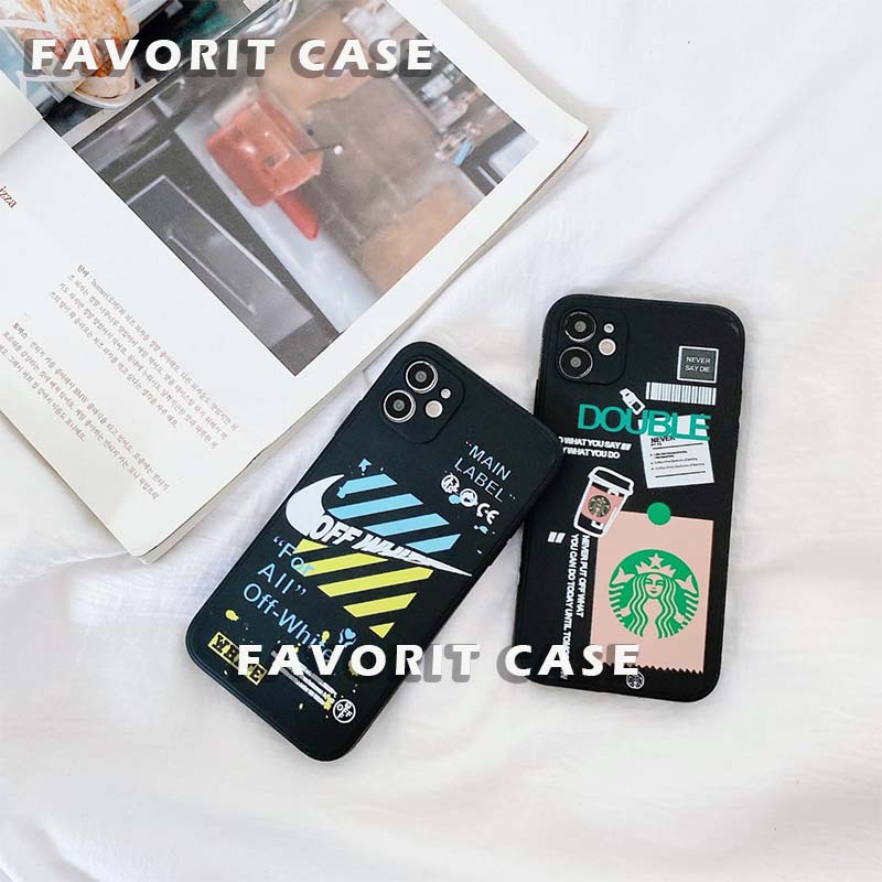 OPPO A3s A5s A5 A7 A12 A5 A9 2020 A1k Starbucks Soft Case Square Edge Nke Silikon Casing Karet
