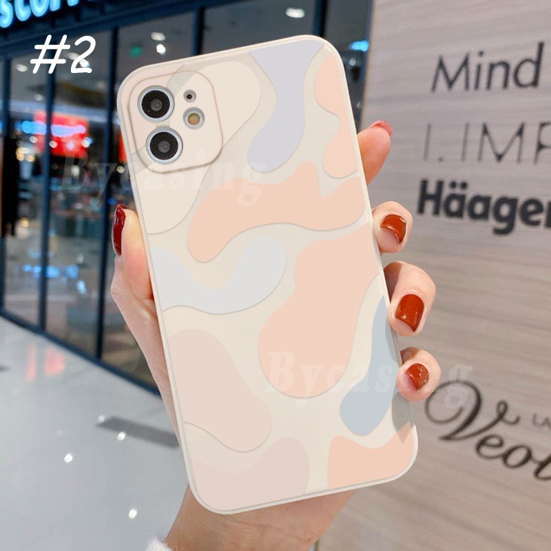 Morandi Case for Realme C25S C25 C15 C12 C3 Realme5 5i 6i Narzo 30A Narzo 20 Reno 6Z Reno 65G A16 A53 2020 A54 A94 A15 A15S A5S A3S A12 A7 A52 A92 A59 F1S F9 INS Fashion Trend Morandis Color Graffiti Abstract Silicone Phone Cover BY