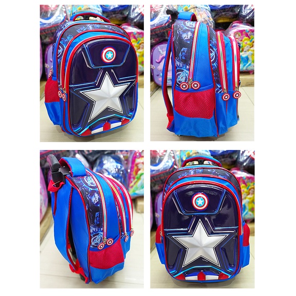 SALE 10.10 PROMO TERBAIK PREMIUM Trolley Dorong TAS Anak Sekolah SD Laki Laki Import Ukuran Besar ( ASTRONOT - DINO - GOGO - DUET - BODY )