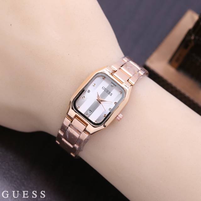 Jam Tangan Wanita Guess Rantai Tanggal Aktif