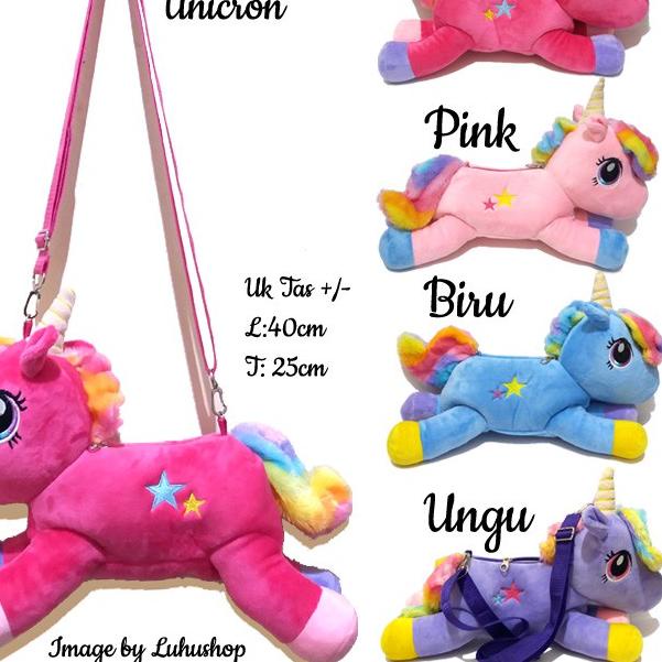 Tas Boneka Selempang Slempang Anak Cewek Kuda Pony Poni Kecil Unicorn