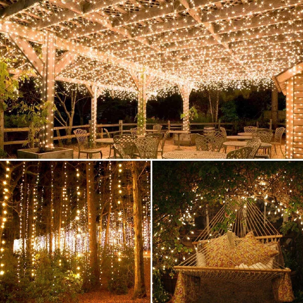 [COD available]22M 200 LEDs Solar Powered 8 Modes Fairy String Lights Outdoor Homes Decorative