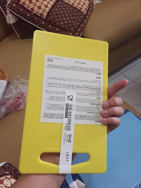 Hpplos Talenan Kecil Chopping Board Papan Pemotong 24x15 Cm Peralatan Masak Dapur Kuning