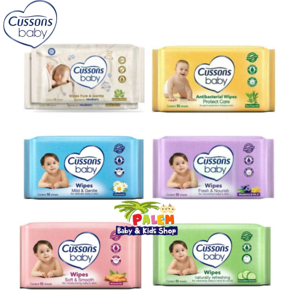 ORIGINAL Cussons Baby Wipes 50's (BUY 1 GET 1 FREE) / Cussons Wipes / Tissue Bayi