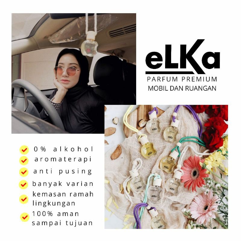 Parfum Mobil Mewah Premium Pewangi Ruangan Aromaterapi eLKa dengan Essential Oil