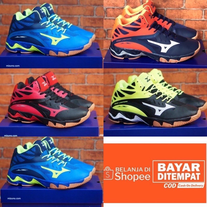 PREMIUM ORIGINAL : sepatu voly / mizuno wave ligthing / cod termurah