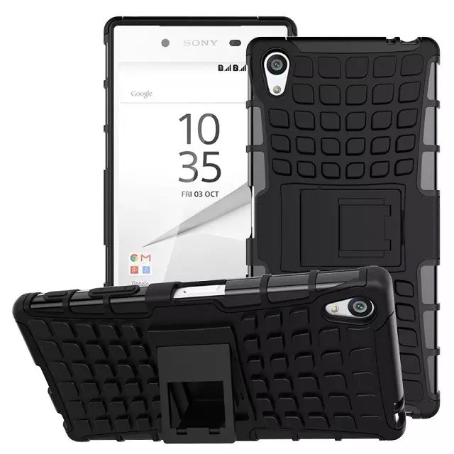 Sony xperia Z5 Z5+ plus premium dual case casing cover hp RUGGED ARMOR - Z5 5.2, Hitam