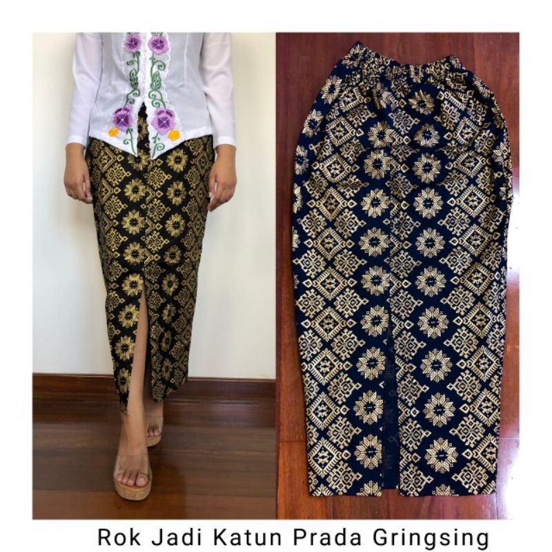 ROK PANJANG BATIK KATUN PRADA BALI BERBAGAI VARIASI MOTIF