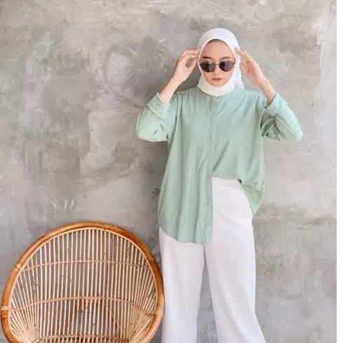 1KG MUAT 5PCS | MAUDY SHIRT KEMEJA POLOS KATUN RAYON PREMIUM HIGH QUALITY OOTD SELEBGRAM FASHION