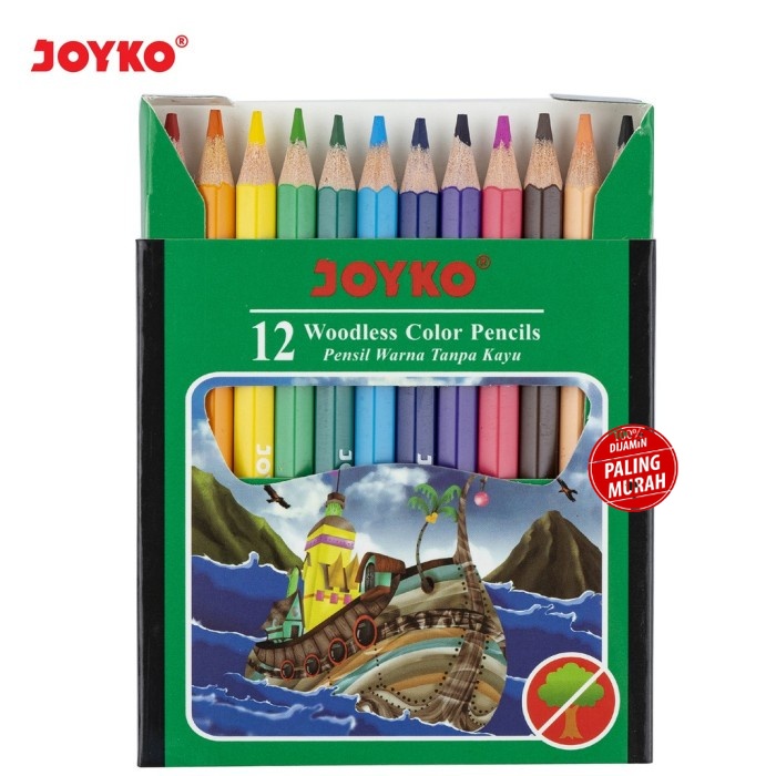 

Pensil Warna Joyko 12 Warna ukuran Pendek CP-107