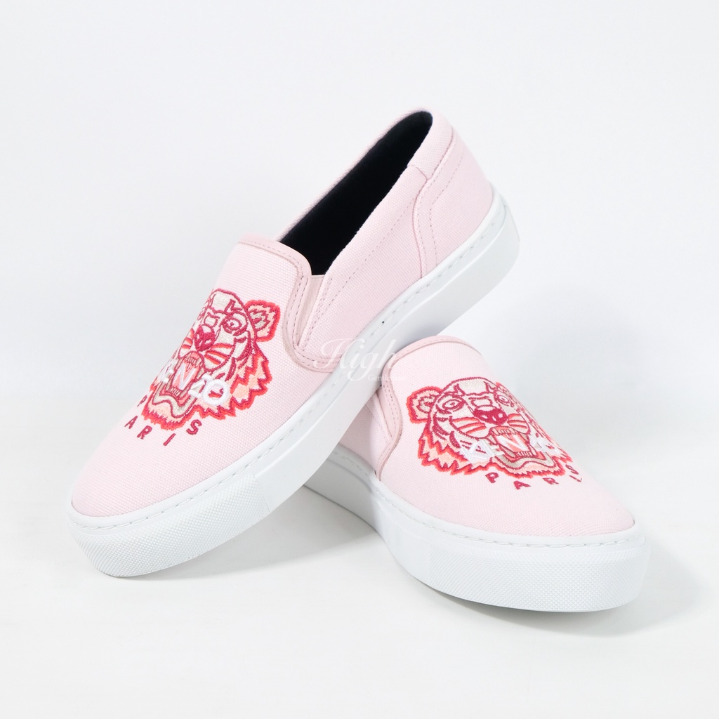 Knz Women FW22 Tiger K-Skate Slip-on Sneakers Faded Pink 100%Original