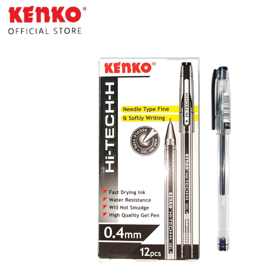 

Kenko Hi-Tech-H 0.4 mm / Bolpen Gel Warna